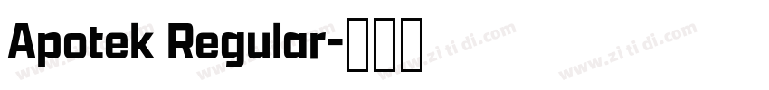 Apotek Regular字体转换